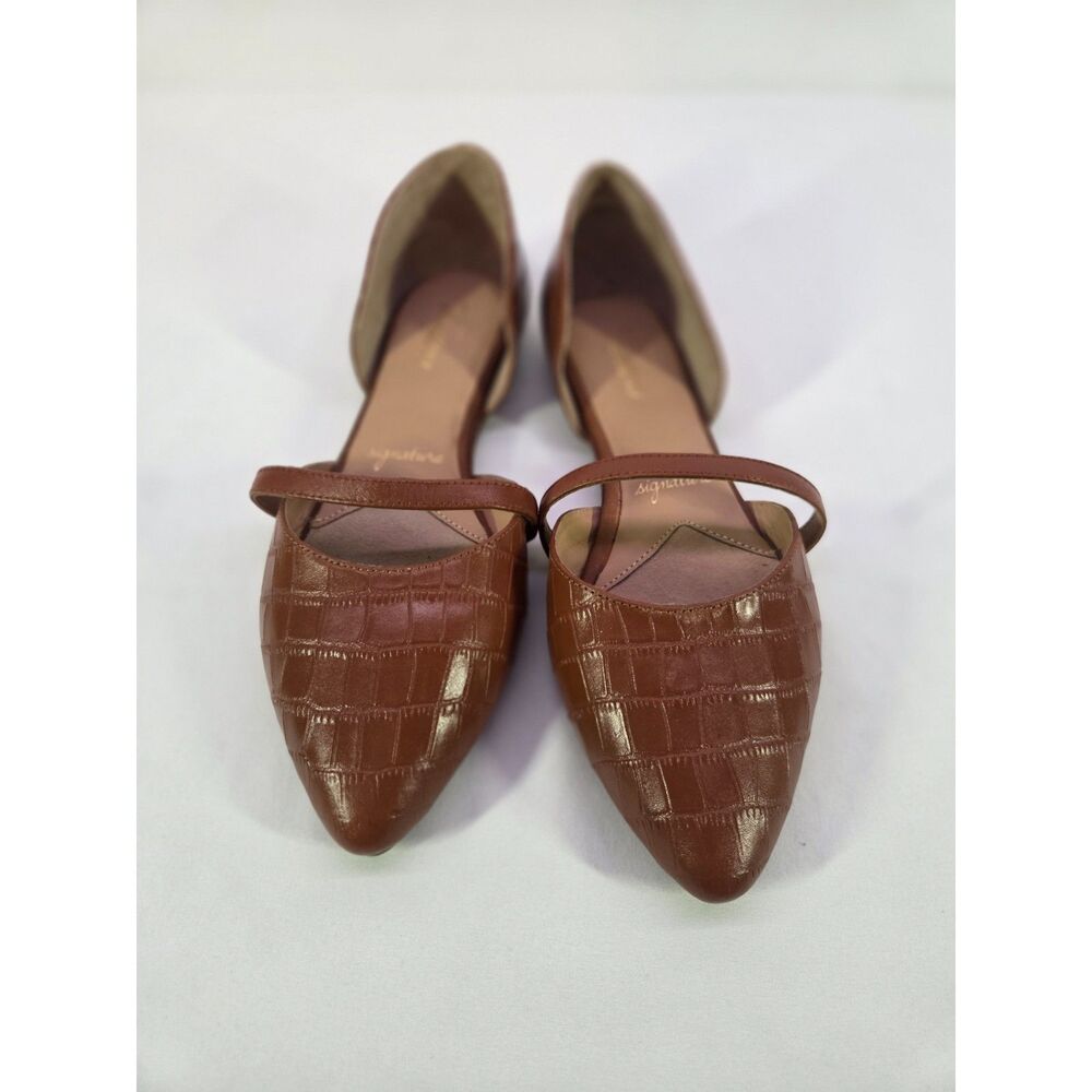 Trotters Emory Flat Women’s 8.5W Luggage Croco T2505-291 New - Picture 5 of 6